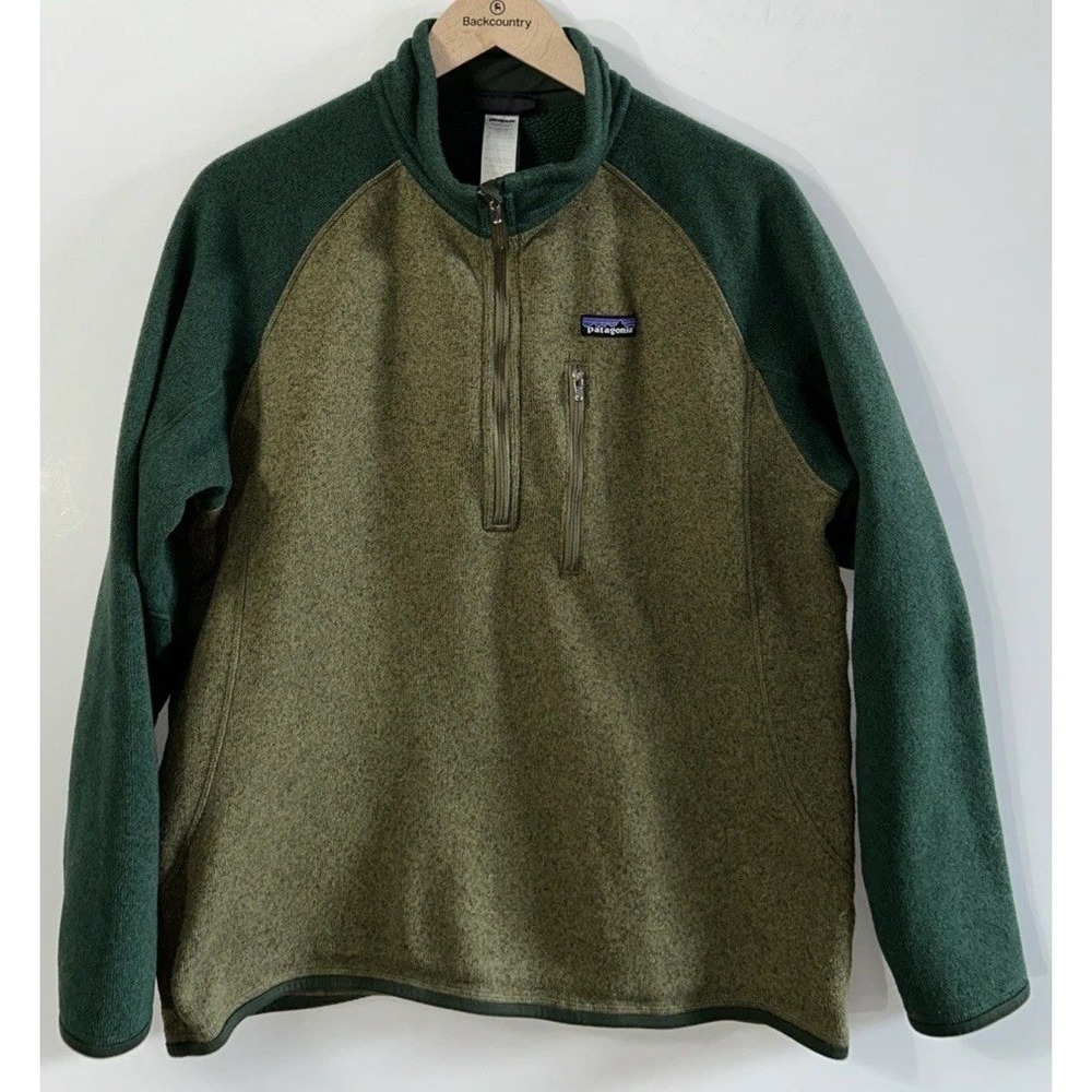 Mens Patagonia Better Sweater 1/4-Zip Pullover Sz Large Colorblock 25521 2 Tone